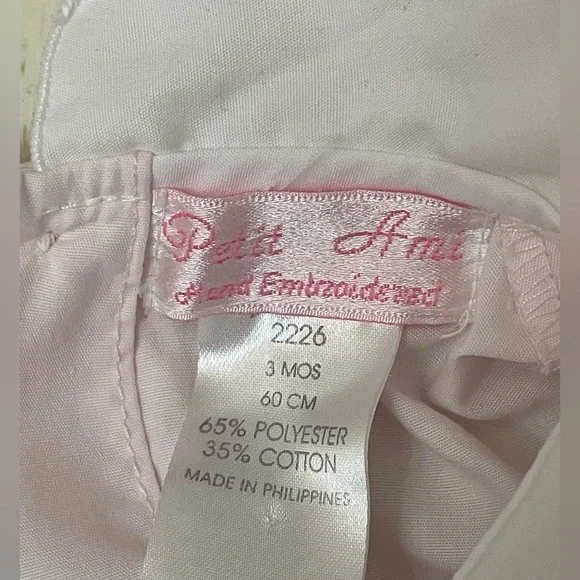 Petit Ami Smock Pink Baby Romper - Picture 9 of 9